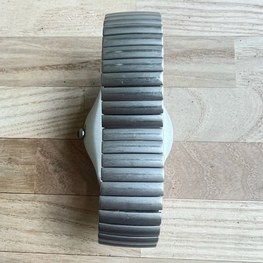 Vintage 1999 Swatch Irony Aluminum watch expansion band NEW BATTERY - Picture 10 of 11